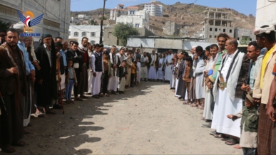 وقفات بمحافظة تعز تنديدًا بالجرائم الصهيونية واستمرار مؤامراته على المنطقة