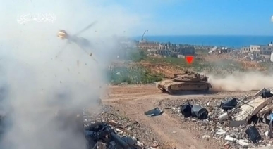 "كتائب المجاهدين" تستهدف دبابة "ميركافاه" صهيونية في حي الزيتون بغزة