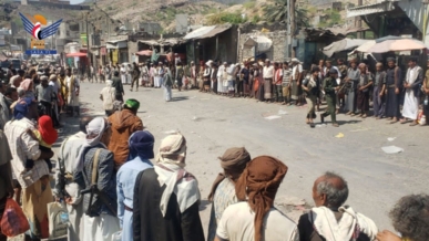 أبناء بني سعد بالمحويت يعلنون النفير العام والجهوزية لمواجهة العدو الأمريكي