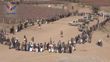  وقفة قبلية مسلحة في عزلة غضران بمديرية بني حشيش