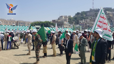 حجة.. مسير لخريجي الدورات العسكرية المفتوحة من منتسبي الجامعات والكليات