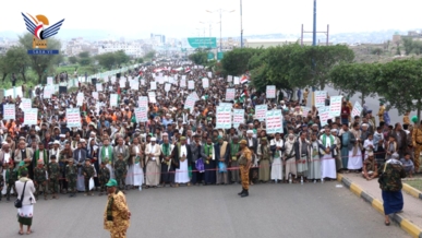 أبناء تعز يحتشدون في 12 ساحة في مسيرات "مولد نبي الهدى .. دعوة لنصرة غزة والأقصى"