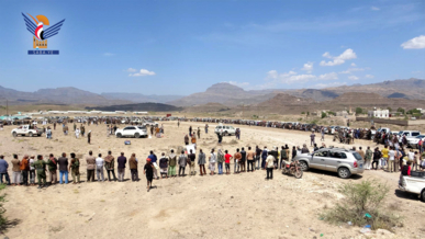 وقفة لقبائل مديرية دمت في الضالع إسنادا لغزة والبراءة من الخونة والعملاء