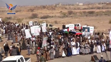   محافظة مأرب تشهد تسع مسيرات حاشدة بعنوان "وفاء لدماء الشهداء .. مع غزة حتى النصر"