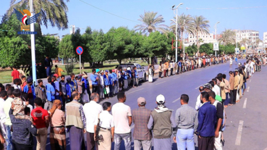 وقفة بمديرية الميناء بالحديدة لإعلان النفير والتأهب للجهاد لنصرة فلسطين