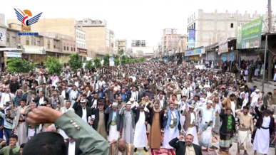 مسيرات حاشدة في الضالع تؤكد الاستمرار في نصرة غزة والمقدسات