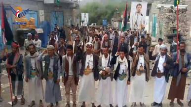  أبناء ريمة يحتشدون في 26 ساحة بمسيرات "مع غزة .. جبهات الإسناد ثبات وجهاد"