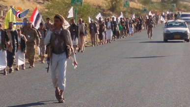 صنعاء.. التعبئة العامة في بني بهلول تنفذ مسيرا راجلا نصرةً للشعب الفلسطيني