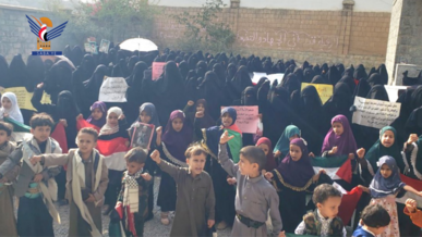 وقفات للهيئة النسائية في حجة دعما لغزة وتضامناً مع إيران