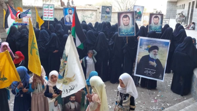 وقفات للهيئة النسائية في حجة تضامنا مع غزة