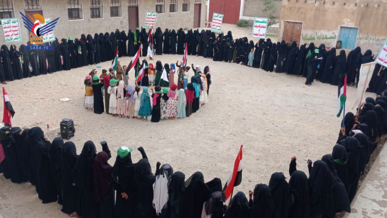 وقفات للهيئة النسائية في حجة تضامنًا مع فلسطين ونصرة لغزة