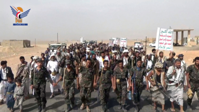  مأرب.. خروج ثمان مسيرات تحت شعار "مع غزة.. جبهات الإسناد ثبات وجهاد"