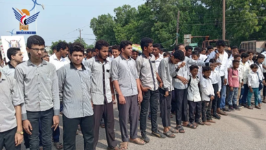 الحديدة .. مسيرة طلابية بباجل تضامناً مع فلسطين واحتفاءً بثورة 21 سبتمبر