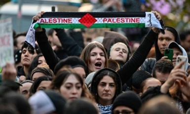 مظاهرة في العاصمة الألمانية دعما لفلسطين وتنديدا بالإبادة