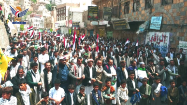 المحويت.. 95 مسيرة حاشدة ثباتا مع غزة واستنفارا في مواجهة العدو الصهيوني