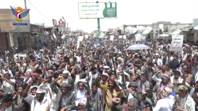 49 مسيرة بالجوف ​تحت شعار "مستمرون في نصرة غزة ومواجهة الاستباحة الصهيونية للأمة"