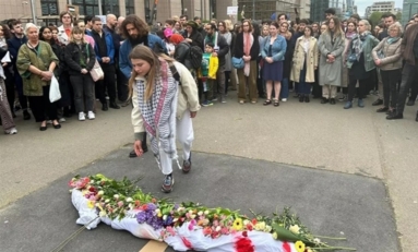 موظفون في الاتحاد الأوروبي يتظاهرون في بروكسل ضدّ العدوان على غزة