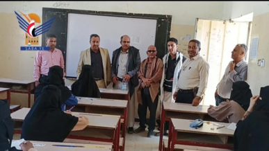 تفقد اختبارات الثانوية والدورات الصيفية في مديريتي صبر الموادم والتعزية