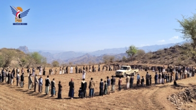  وقفة مسلحة لقبائل عزلة يادع في الحيمة الخارجية