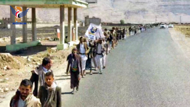  مسيرات راجلة لخريجي دورات "طوفان الأقصى" في خارف ومسور والعشة بعمران