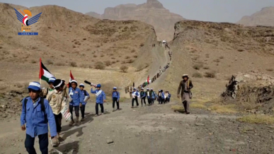 مأرب .. مسير كشفي لطلاب مدرسة الإمام علي بمديرية حريب القراميش