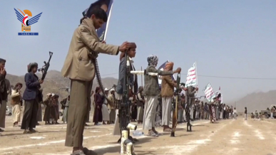 عرض شعبي لقوات التعبئة في حباب بمأرب