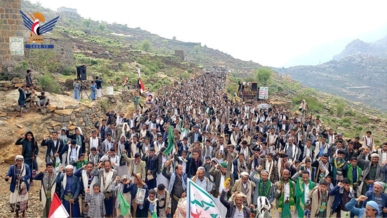 أبناء حجة يحتشدون في 308 مسيرات حاشدة ثباتًا مع غزة وغضبًا للدماء والمقدسات المنتهكة