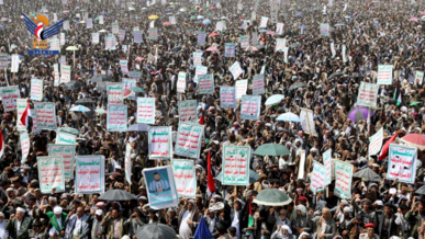  حضور حاشد في 21 ساحة بصعدة تأكيداً على وفاء يمن الأنصار لغزة الأحرار