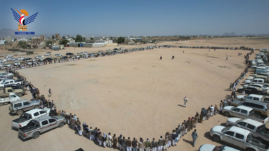 وقفة قبلية في مديريات الصعيد بصعدة تأكيداً على ثبات الإسناد اليمني لغزة