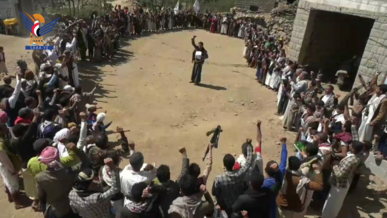 قبائل ملحان والطويلة بالمحويت تعلن النكف القبلي في مواجهة العدو الأمريكي