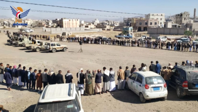 وقفة قبلية مسلحة في مديرية صنعاء الجديدة تأكيدًا للجهوزية لمواجهة الأعداء