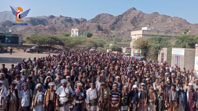 تعز تشهد مسيرات في 33 ساحة تحت شعار "جهاداً في سبيل الله ونصرة لغزة .. سنواجه كل الطواغيت"