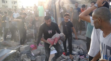 استشهاد ستة فلسطينيين في قصف صهيوني على خان يونس جنوبي قطاع غزة