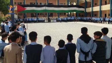 وقفات طلابية في حجة تضامنا مع الشعب الفلسطيني