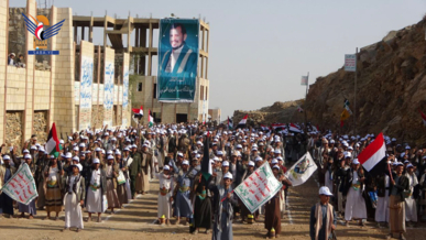 عرض شعبي لقوات التعبئة في مديرية المفتاح بحجة