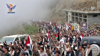 عرض لسرايا رمزية من قوات التعبئة العامة في المحابشة بحجة