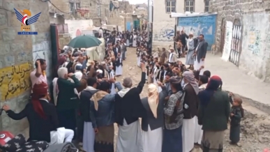 وقفات جماهيرية في ريمة تأكيدًا على الإستنفار والجهوزية ونصرة لفلسطين