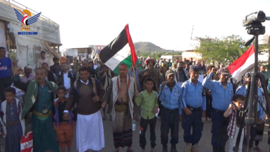 لحج.. مسيرة حاشدة بالقبيطة تأكيدا على الثبات والاستنفار لمواجهة العدو الصهيوني