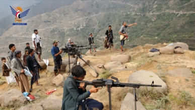 حجة .. مناورة وتطبيق قتالي لقوات التعبئة في المحابشة