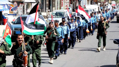 مسير لخريجي دورات "طوفان الأقصى" من منتسبي الوحدات الأمنية بذمار