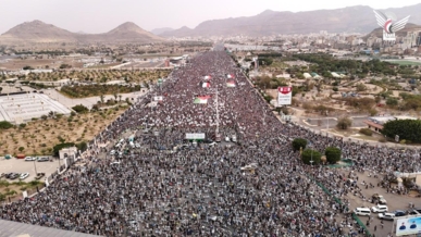 مسيرة مليونية بالعاصمة صنعاء تؤكد الانتصار لصرخات الجياع في غزة ورفض جريمة الإبادة