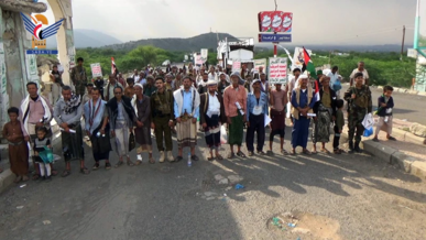 لحج.. أبناء مديرية القبيطة يحتشدون في ثلاث مسيرات تعبيرا عن الثبات مع غزة