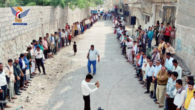 وقفة لطلاب المعاهد والكليات في مديرية باجل تضامنا مع الطلاب الأحرار في العالم