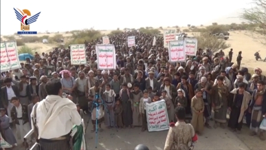 مسيرات حاشدة بمأرب احتفاءً بالنصر وتأكيدًا على الثبات في مواجهة الصهيونية