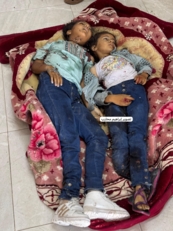 العدو الإسرائيلي يقصف أطفال بملابس العيد في غزة خلال اللعب (صور)