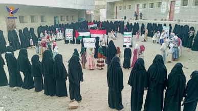 وقفات للهيئة النسائية بحجة تضامنا مع الشعب الفلسطيني