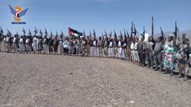 صنعاء.. وقفة قبلية لأبناء ريعان بهمدان للبراءة من الخونة ونصرة لغزة  