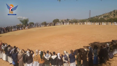 وقفة بمديرية المحويت وفاء لدماء الشهداء وإعلان الجهوزية والتعبئة