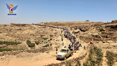 حجة .. عرضان شعبيان لقوات التعبئة في بكيل المير وقارة إسنادًا لغزة