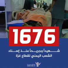 ألف و 676 شهيداً وجريحاً منذ إسناد الشعب اليمني لقطاع غزة